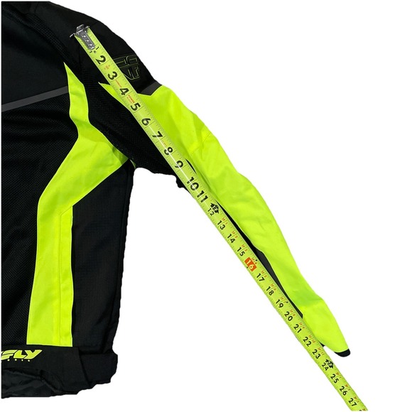 Fly Racing 477-2104L Strata Riding Jacket Hi-Vis/Black L Removable Lining Armor! - Picture 4 of 9